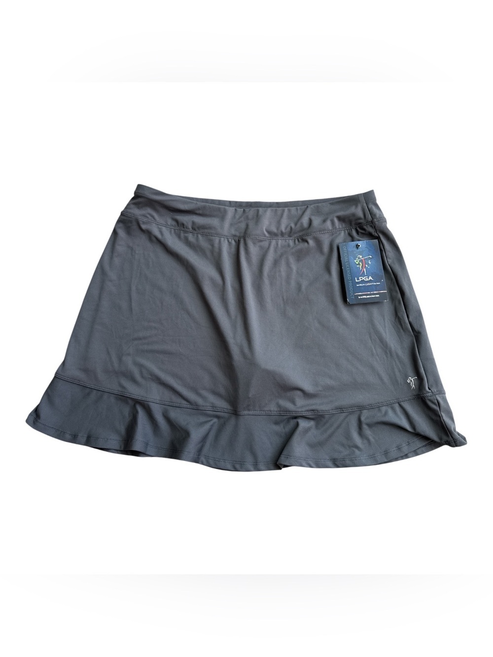NWT LPGA Women's Gray Ruffle Hem Golf Skort